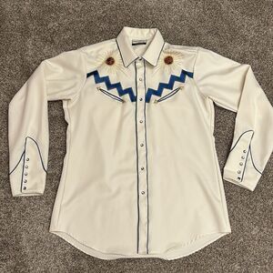 Vtg GOLD COLLECTION By KARMAN Mens L  Western Rodeo Shirt Pearl Snap Don McLean